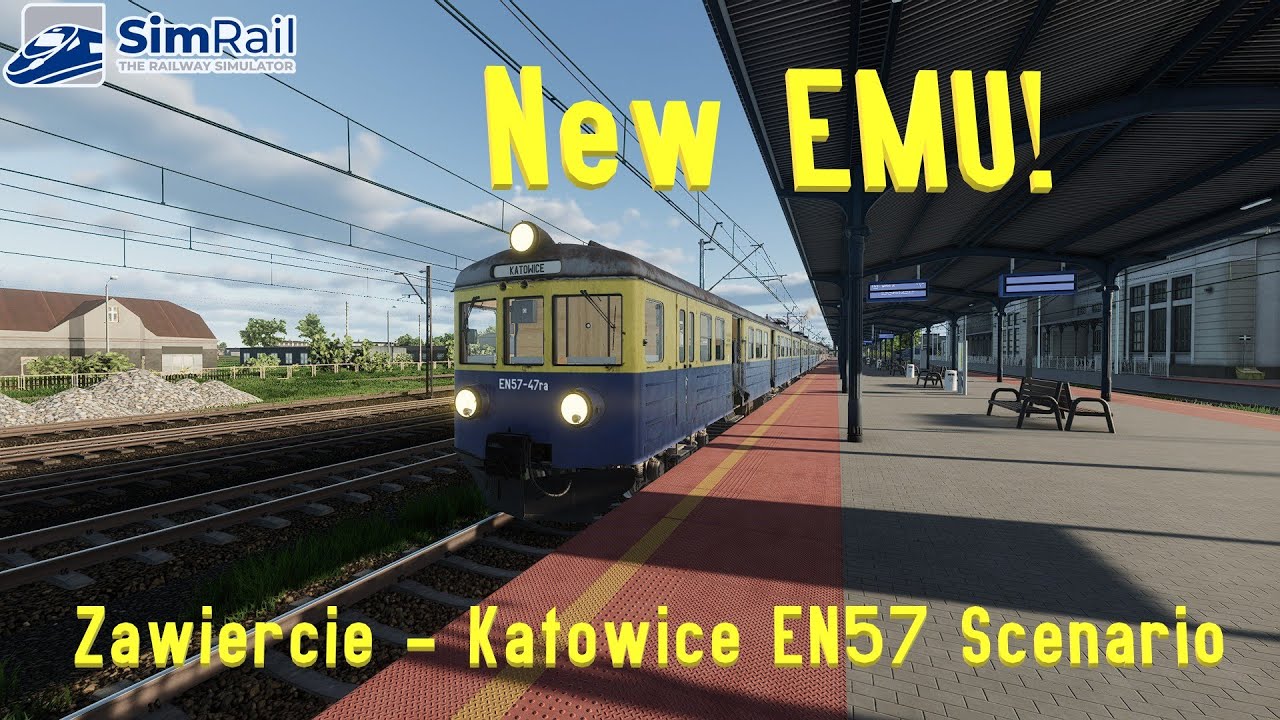 Simrail: New EMU! [Zawiercie - Katowice EN57 Scenario Walkthrough]