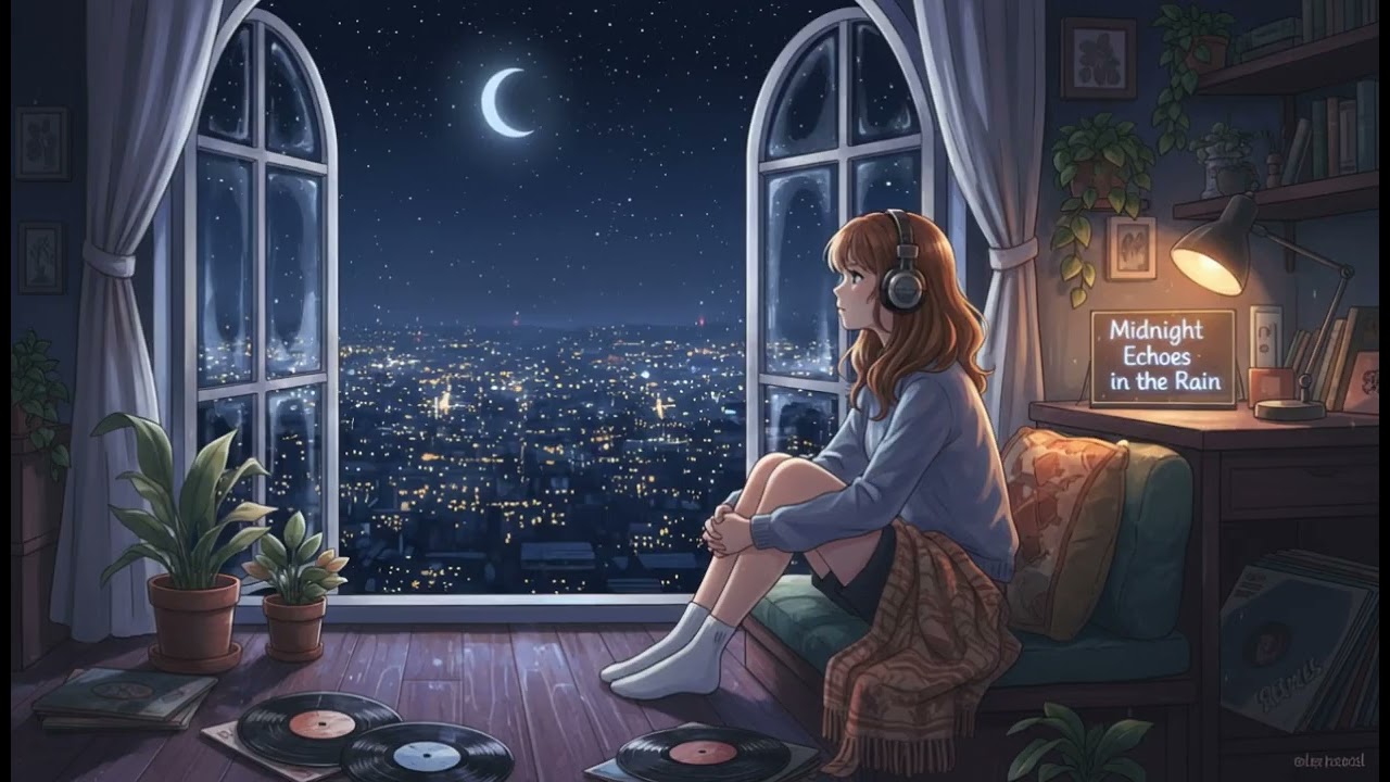 Midnight Echoes in the Rain - Dreamy Lo-fi Hip Hop Beat