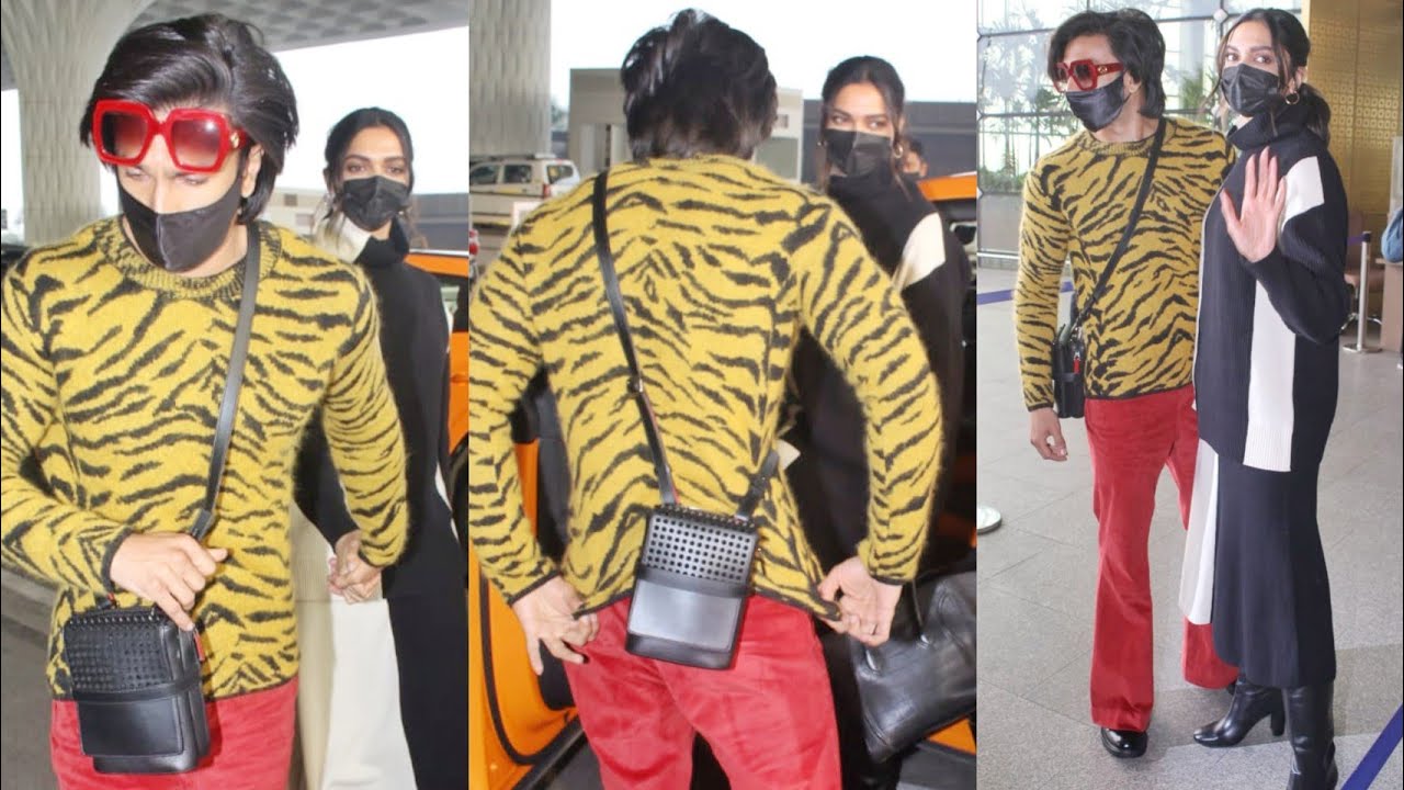 Sweetest Couple 😍 Ranveer Singh & Deepika Padukone Spotted at Mumbai Airport 😍💕📸