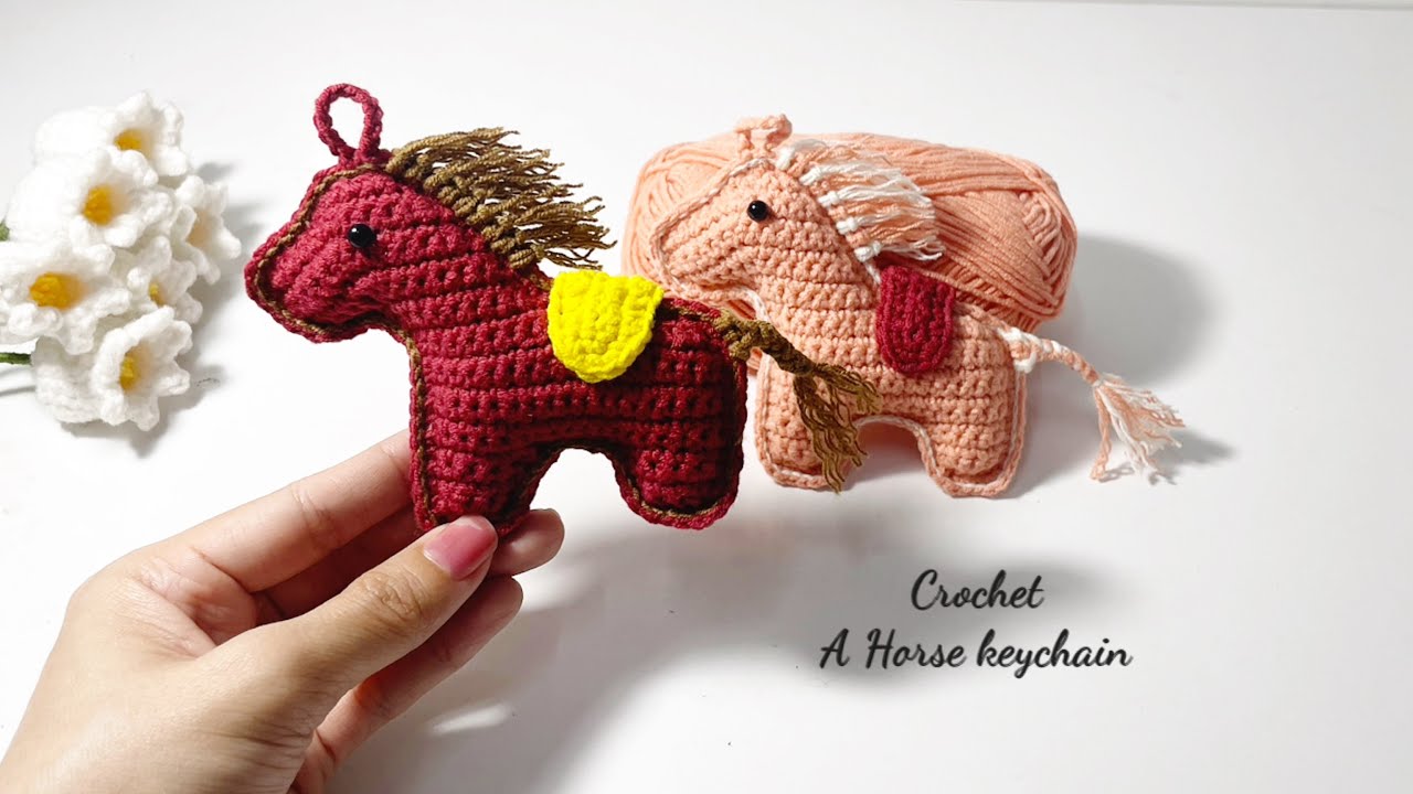 Cách móc len móc khoá con ngựa | How to crochet a horse keychain | Moc Dan Handmade