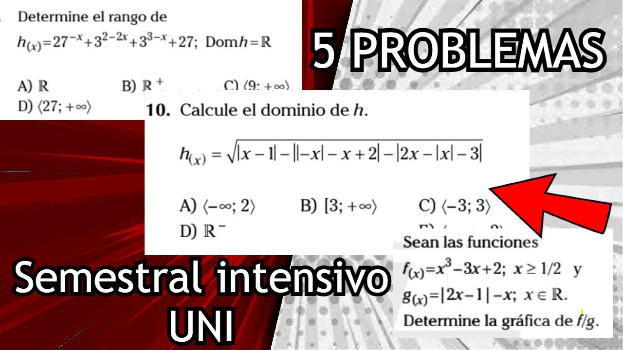 FUNCIONES ÁLGEBRA | SEMESTRAL INTENSIVO UNI