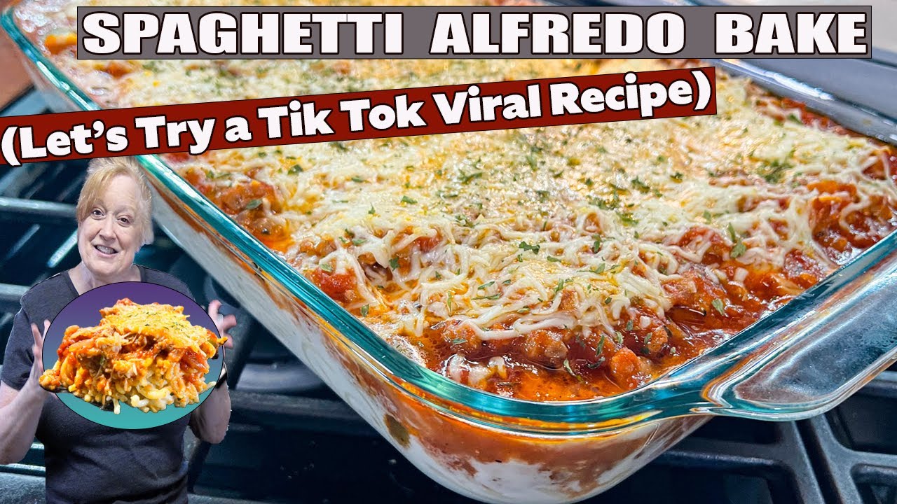 SPAGHETTI ALFREDO BAKE A TikTok Viral Recipe