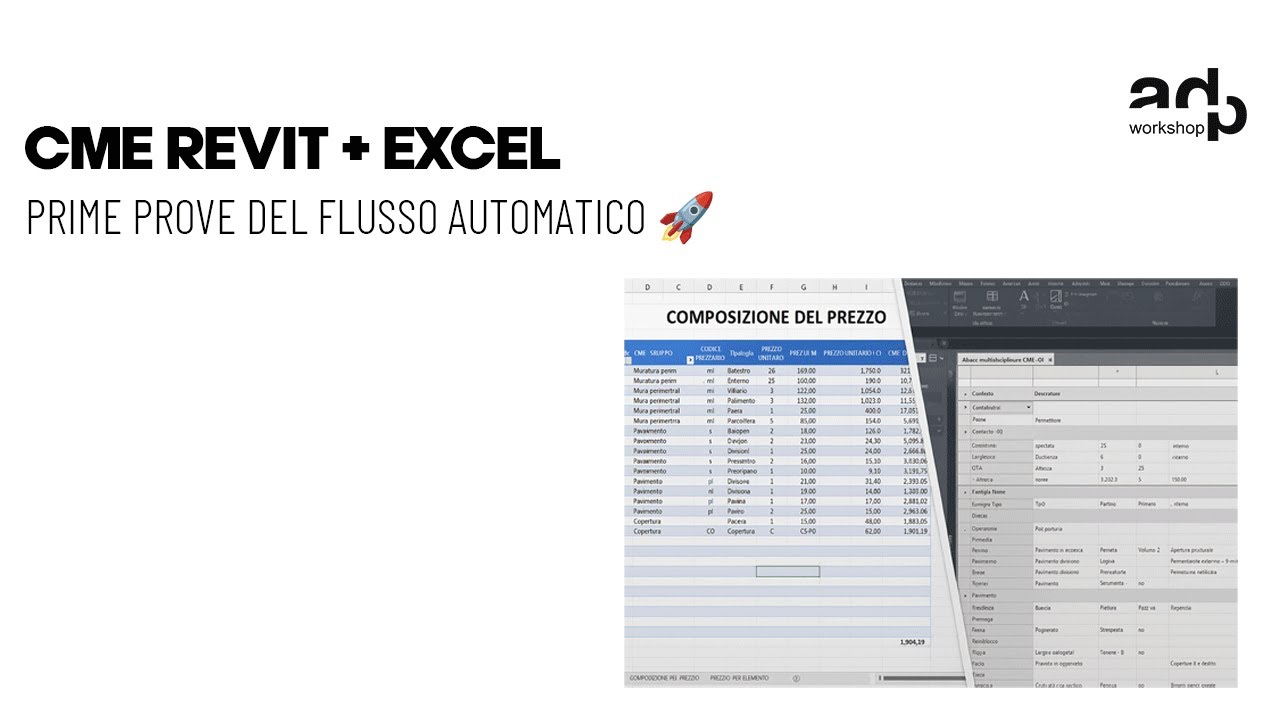 CME con Revit + Excel: Anteprima del Nuovo Sistema