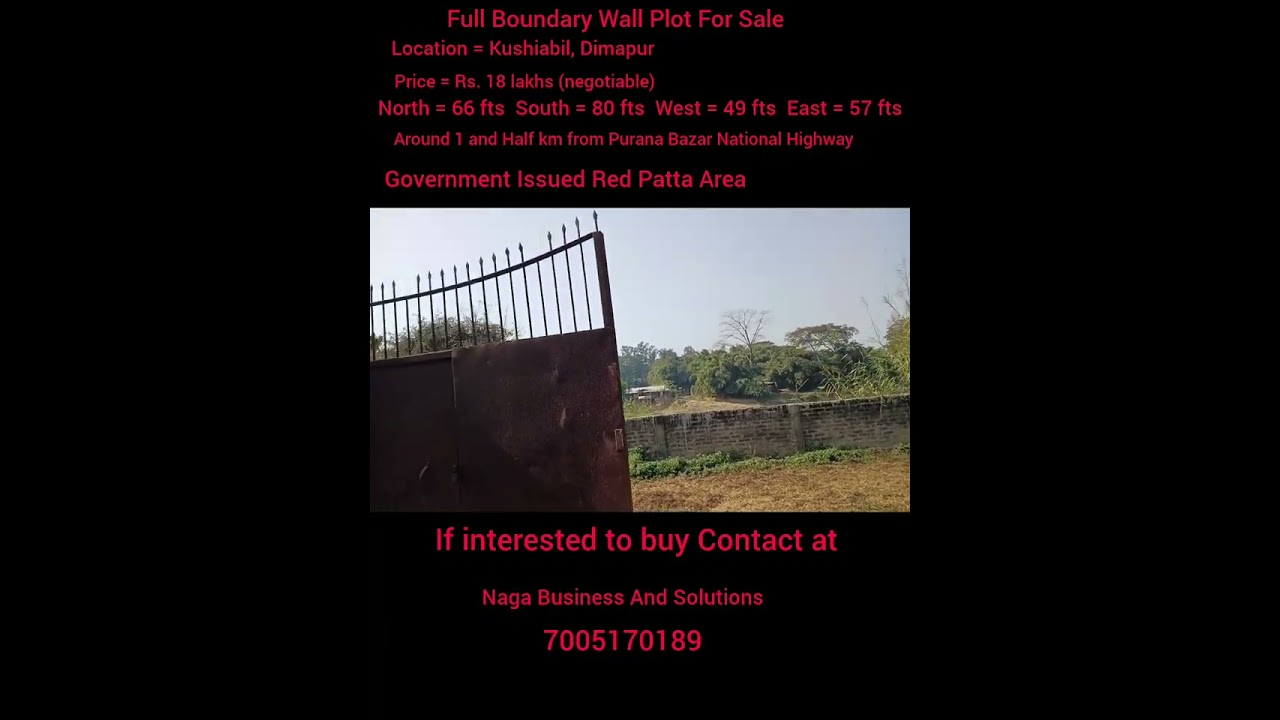 Land With Full Boundary Wall at Kushiabil Dimapur at Rs 18 lakhs