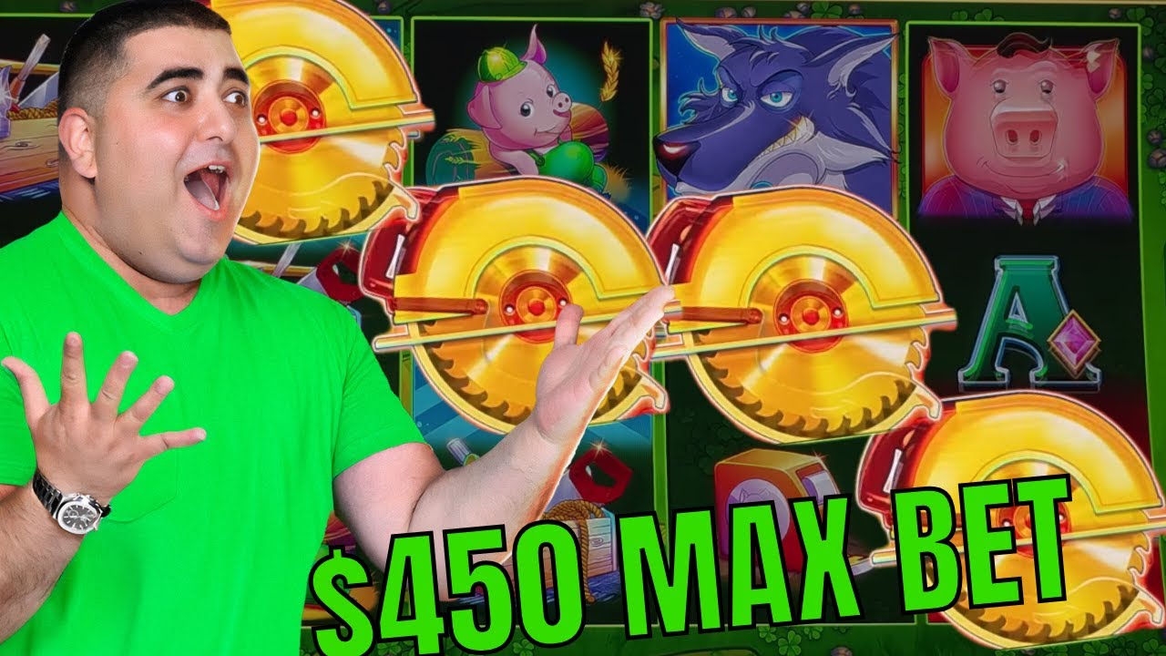 $450 Max Bet SUPER RARE Upgrade Bonus on Huff N’ Puff GRAND