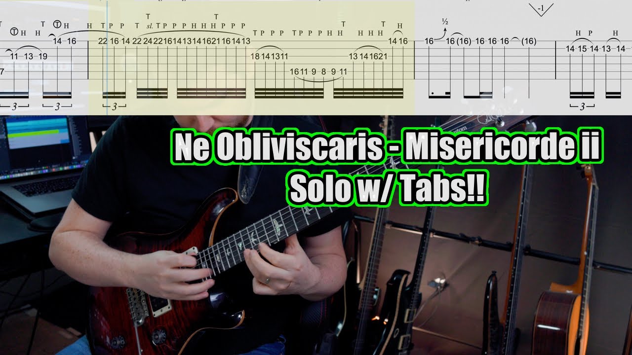 Ne Obliviscaris - Misericorde ii - Solo Cover w/ Onscreen Tabs!