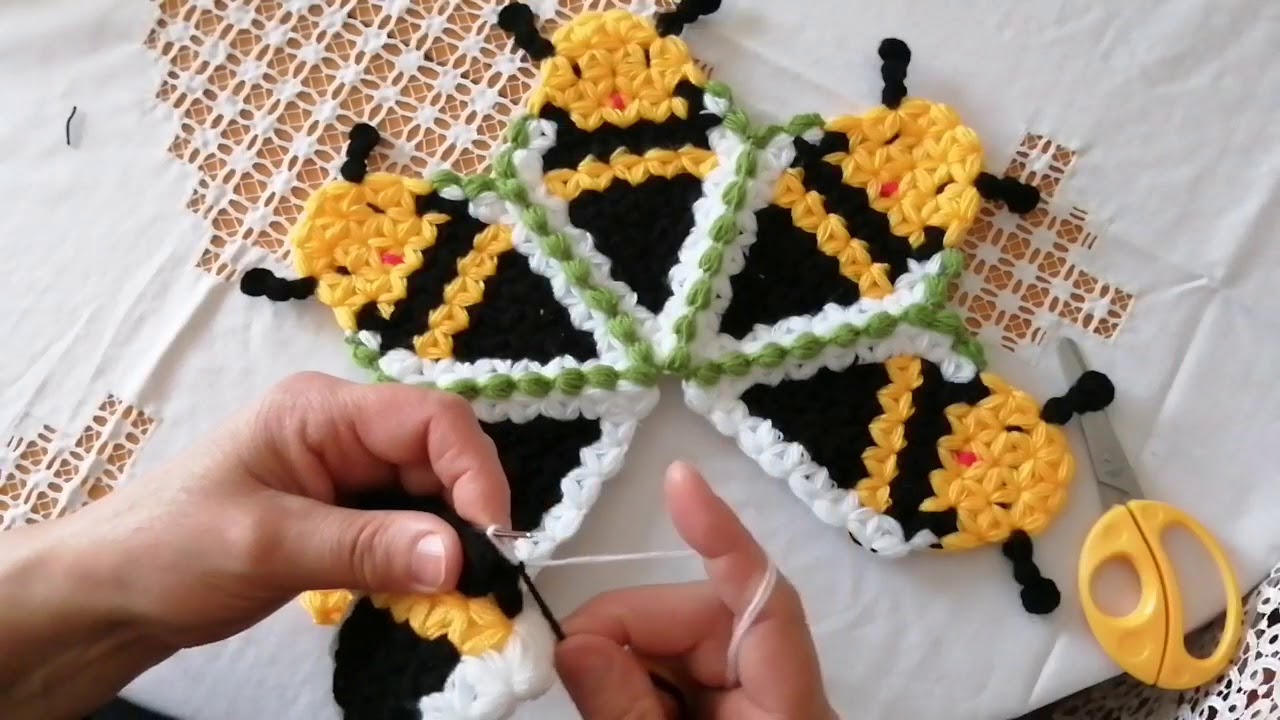 Kolay Arı Lif  tasarım @atiye7890 #knitting #croconet #şirininörgüleri