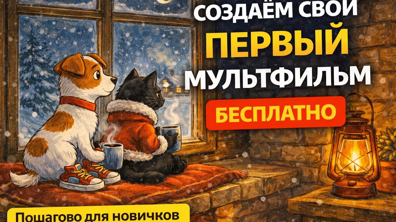 Создаём свой первый мультфильм БЕСПЛАТНО | Пошагово 