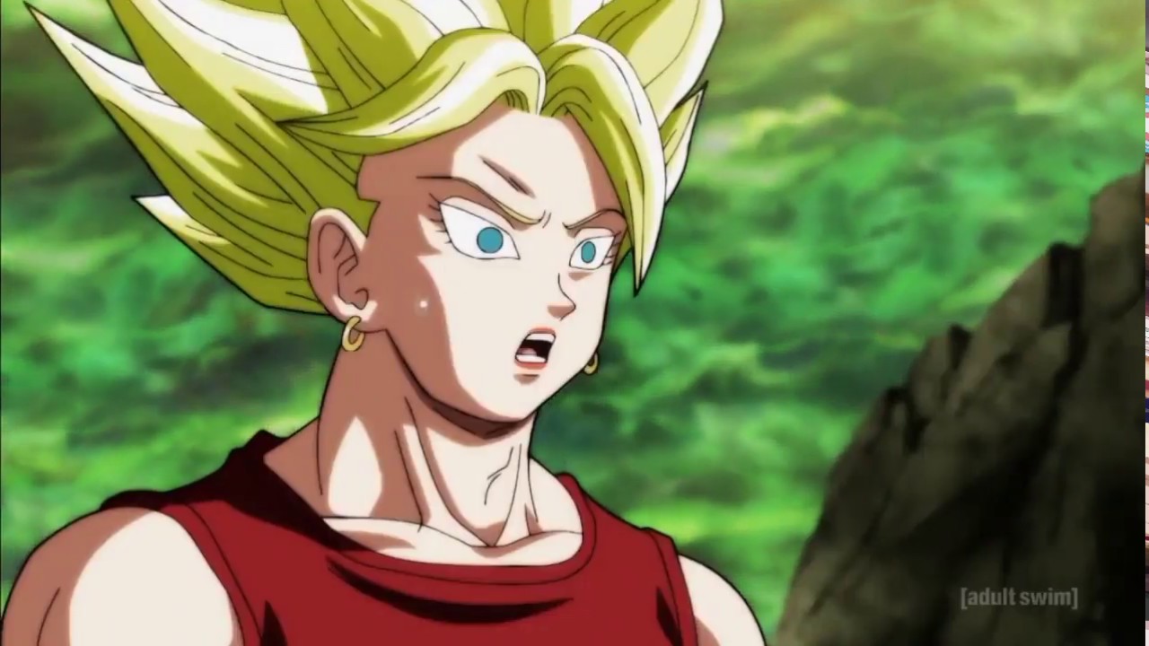 Goku vs Caulifla & Kale | Goku turn Super Saiyan 3 English Dub