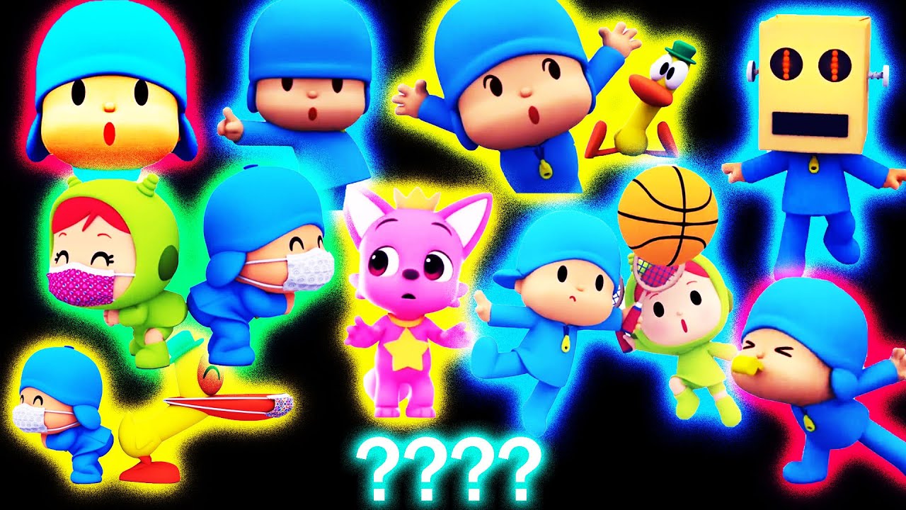 146 Pocoyo and Nina ,Patoo , Pinkfong Finding Hogi, Sound Variations In 506 Seconds