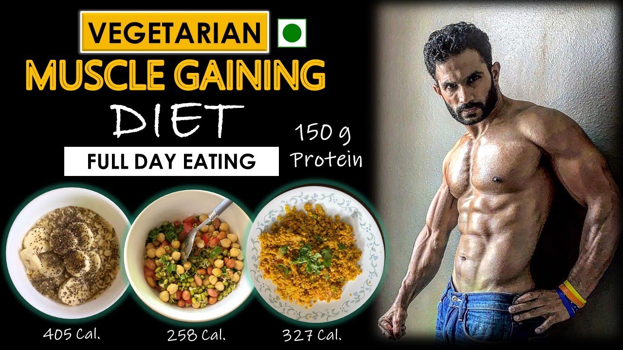 Best Vegetarian Muscle Building Diet in 2025  | Full Day Eating | 6 Meals | 150G Protein | ENG SUB
