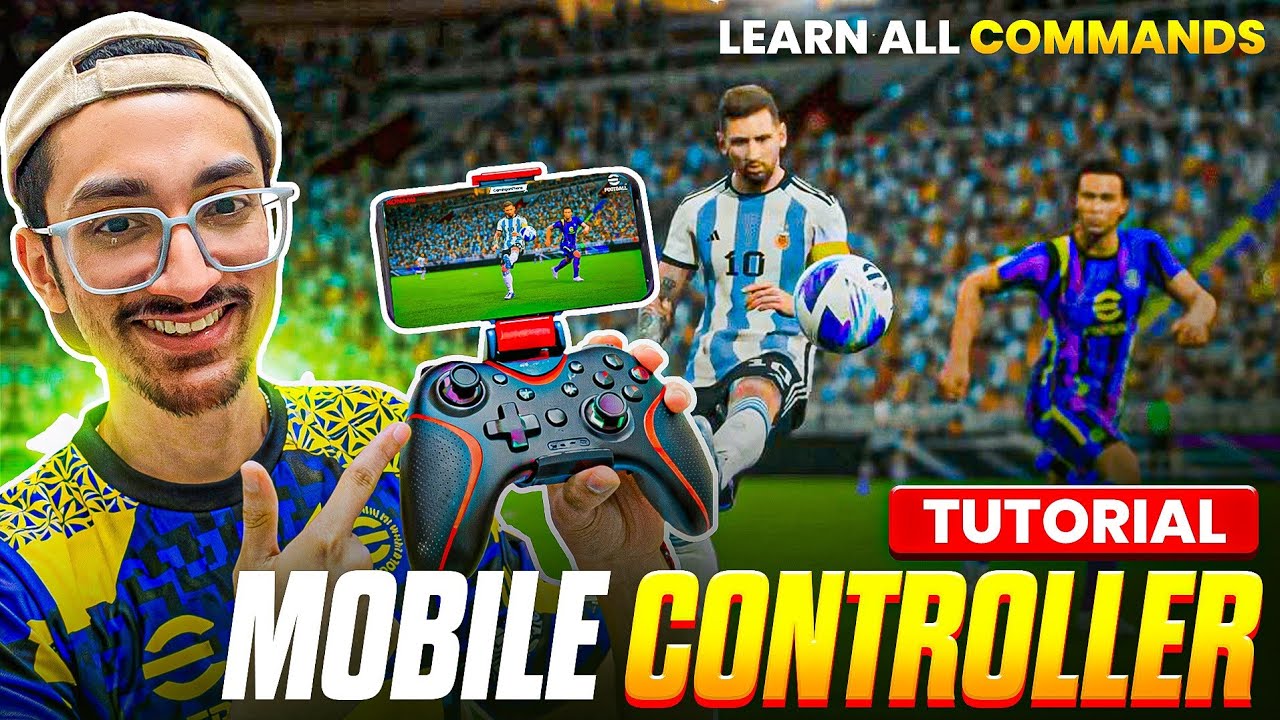 DETAILED TUTORIAL for ATTACKING + DEFENDING + SKILL COMMANDs with CONTROLLER in efootball MOBILE ⚡