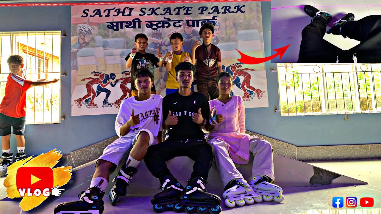 AAJHA BABAL MAJHA AAYO SKATE PARK MA😱🤟 || LOCATION KATHMANDU SATHI SKATE PARK ||