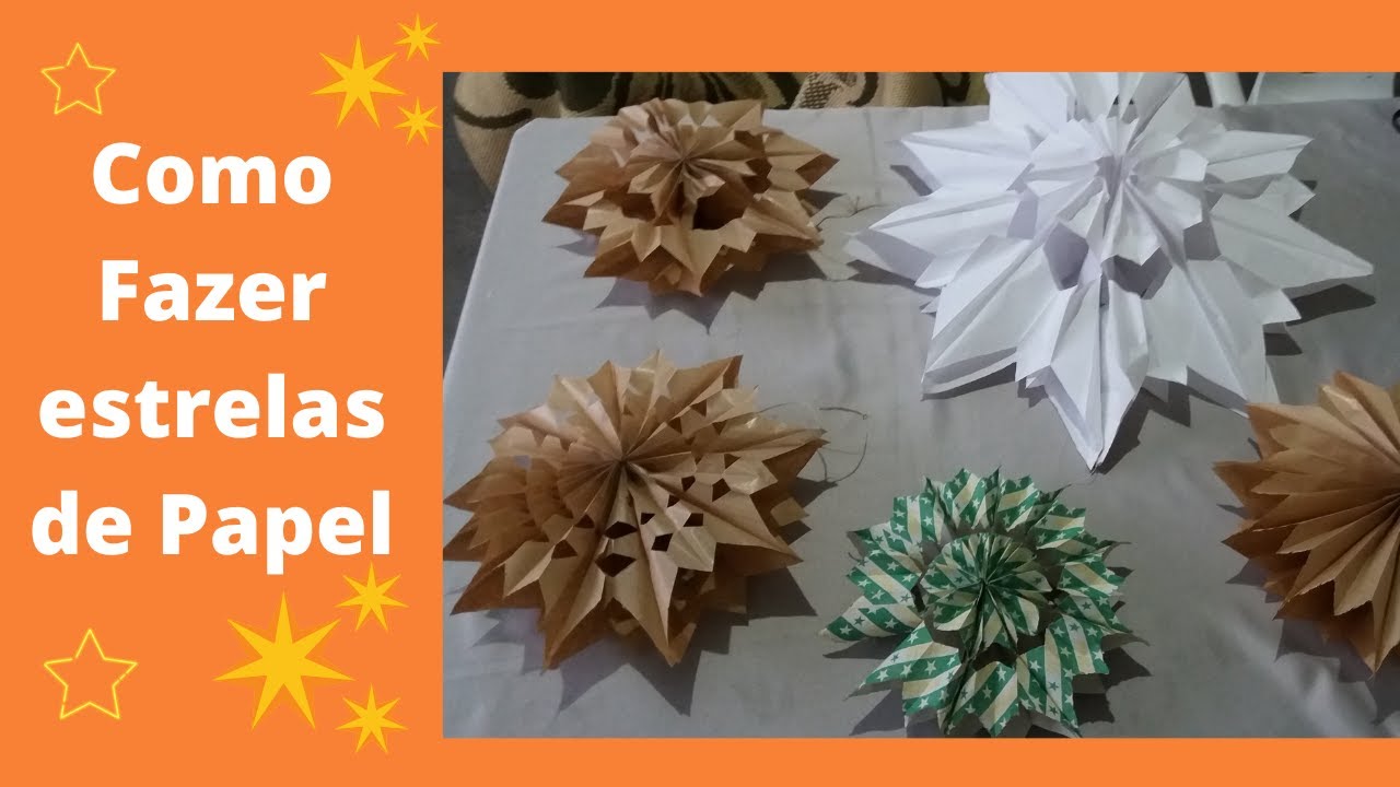 Como fazer ESTRELAS DE PAPEL para o NATAL de forma FÁCIL!