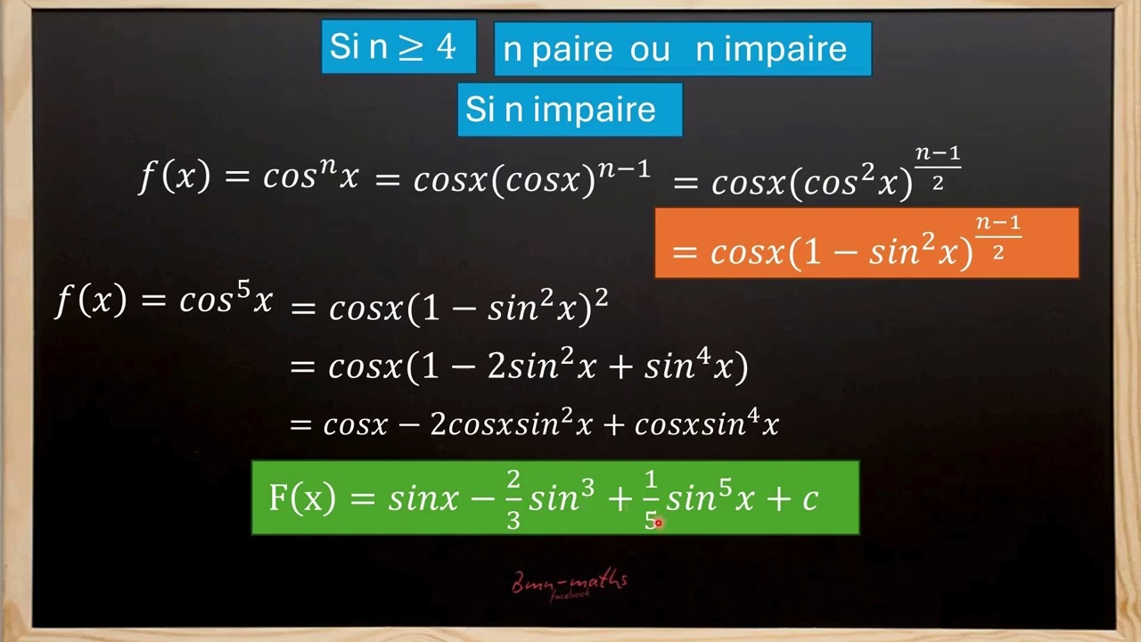 primitive des fonctions trigonométrique