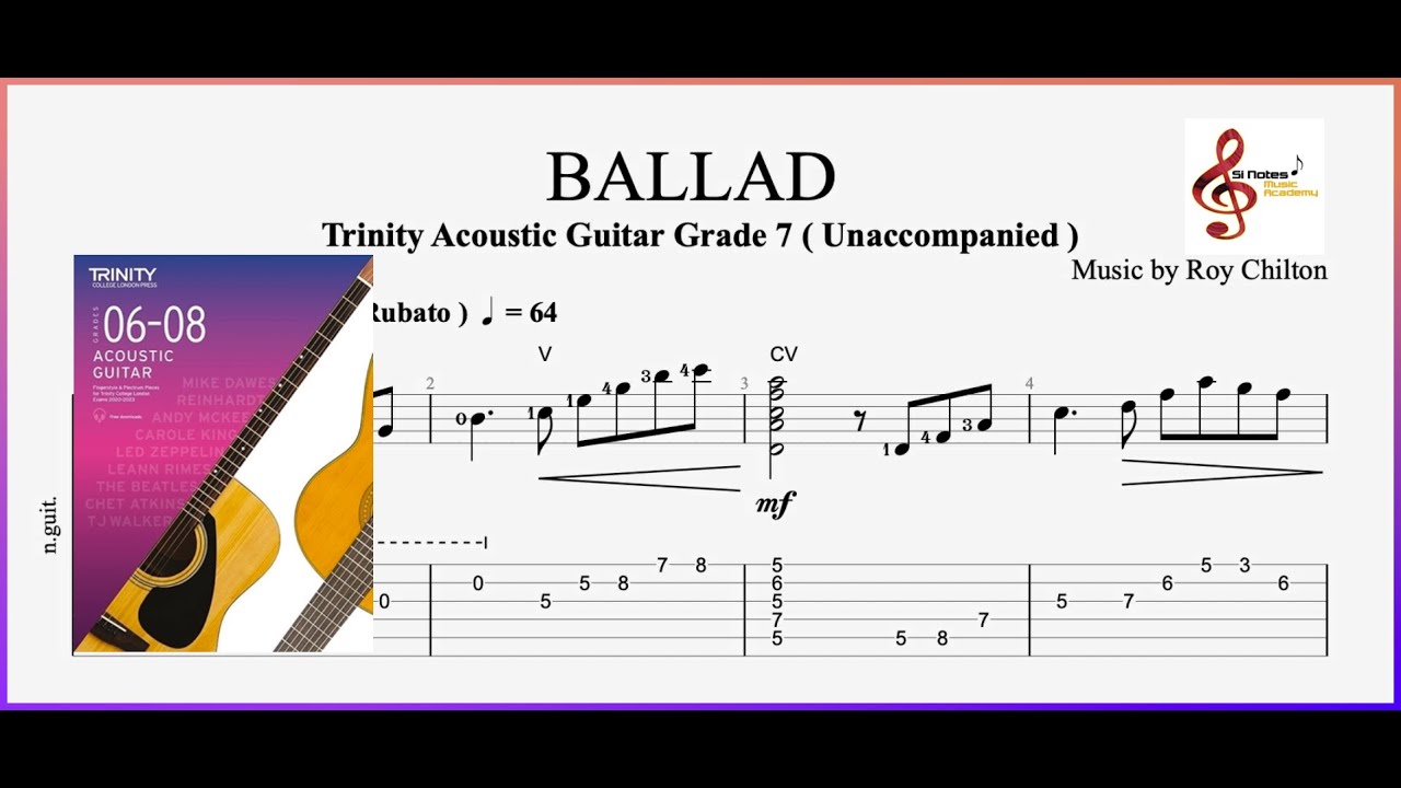 BALLAD - Trinity Acoustic Guitar Grade 7