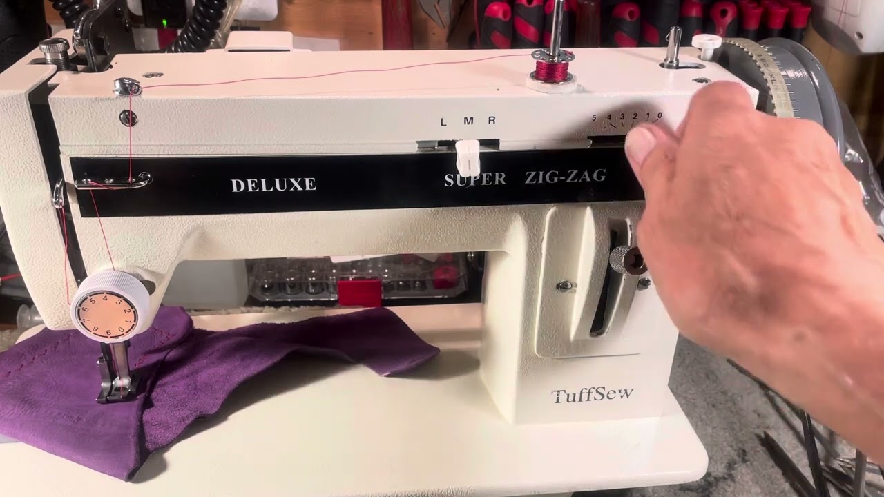 TuffSew walking foot w/ZigZag-Cast Iron-Heavy Duty for upholstery- Similar to SAILRITE. (Video 319)