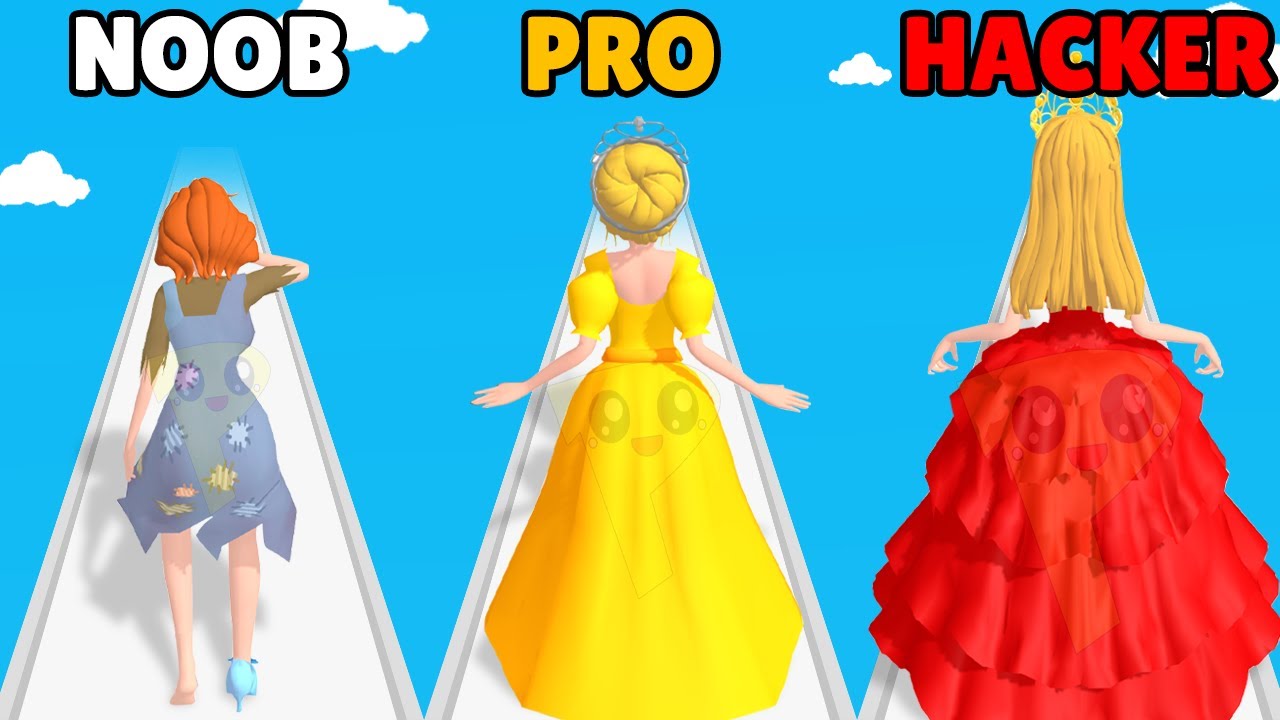 NOOB vs PRO vs HACKER in Princess Run 3D