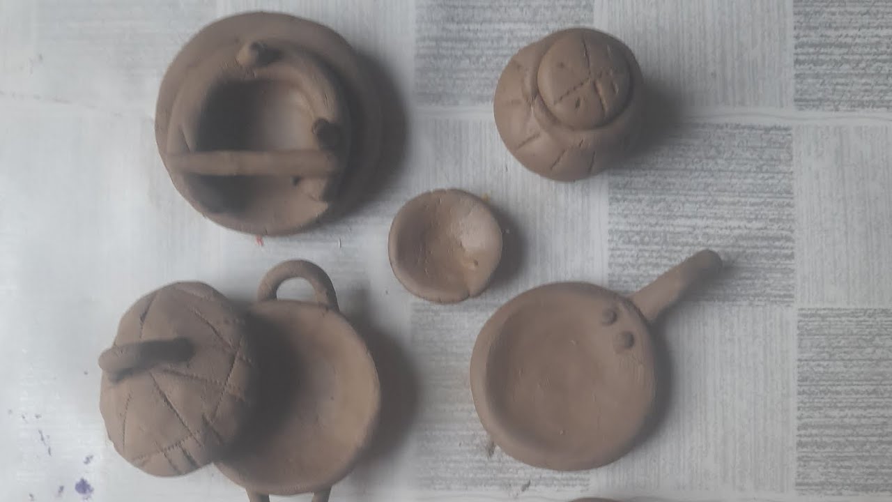 HOW TO MAKE TRADITIONAL UTENSILS SET BY CLAY ART