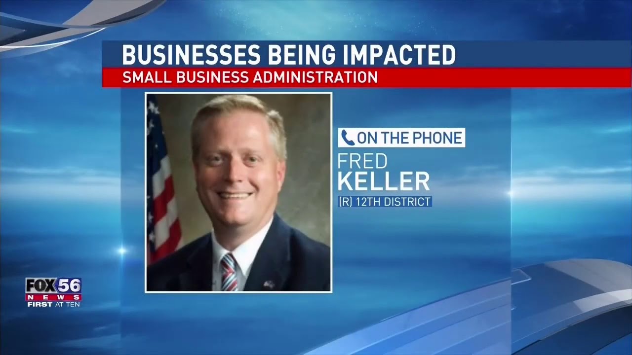 Fox56 covers Congressman Keller's conference call with SBA, Small Businesses, and Banks