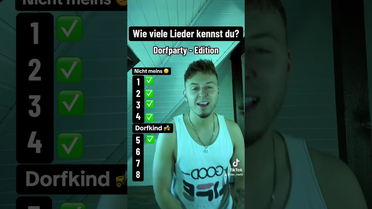 Wie viele Lieder kennst du? Dorfparty - Edition 🚜 #dorfkind #dorfkinder #musik #party