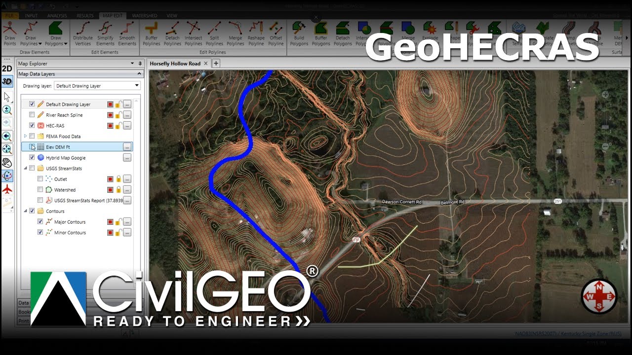 Visualizing and Extracting Cross Section in GeoHECRAS | CivilGEO