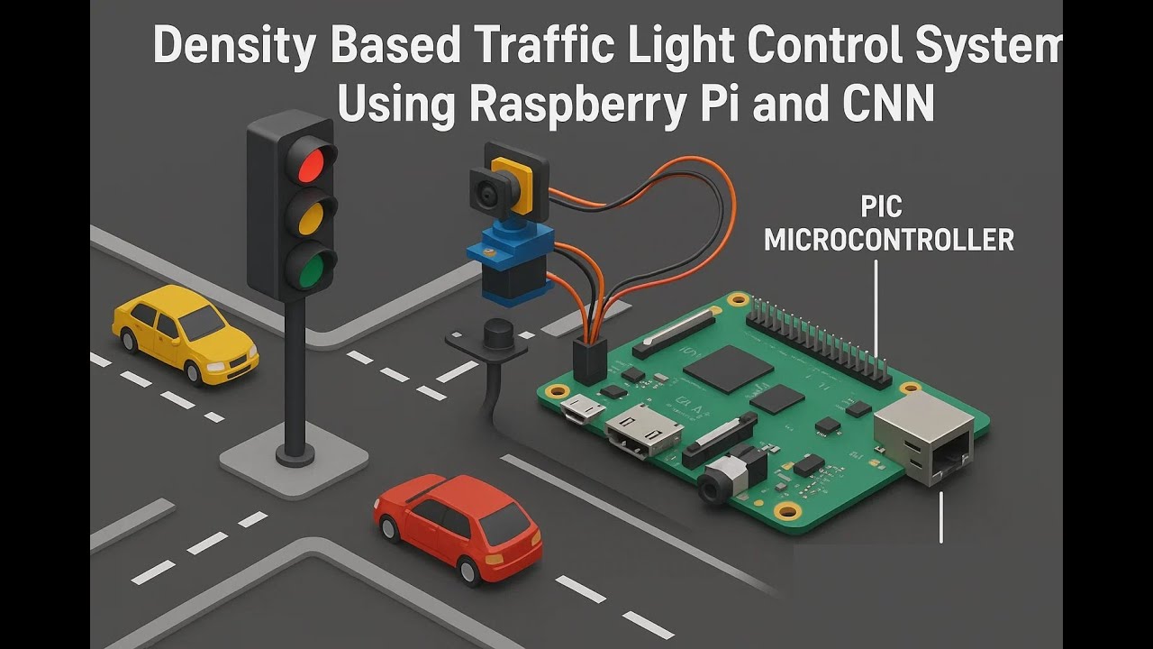 HVS-3260. Density Based Traffic Light Control System Using Raspberry Pi and CNN#imageprocessing