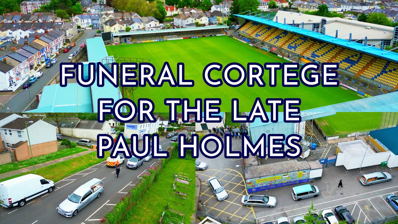 Funeral Cortege for the late Paul Holmes Torquay United FC 24th May 2024