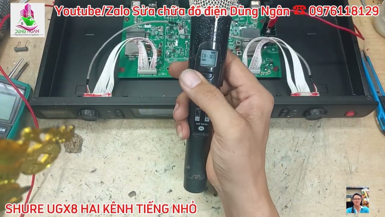 Sửa chữa micro không dây #SHURE #UGX8 hai kênh tiếng nhỏ, bênh truyền thống của #micro
