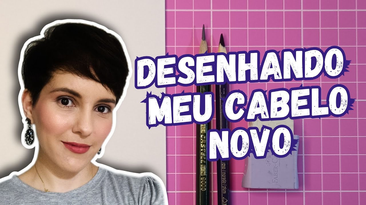 COMO DESENHAR CABELOS CURTOS - USEI MEU NOVO CORTE DE CABELO COMO REFERÊNCIA 🩷