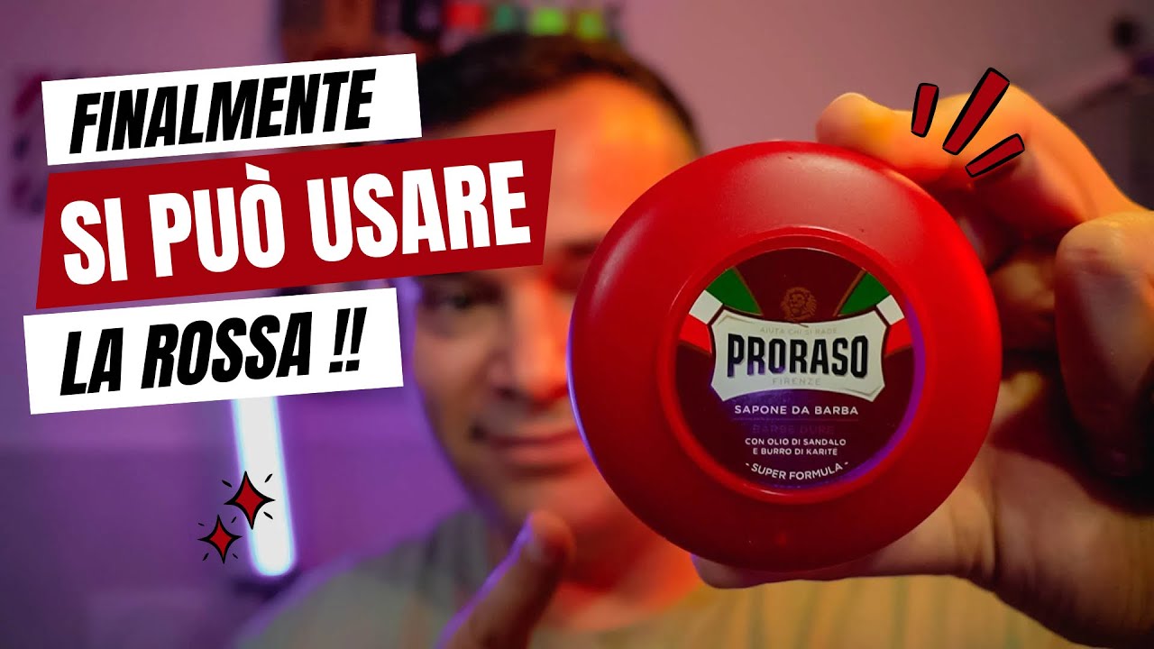 Sapone da barba Proraso linea Rossa | Rasatura Tradizionale con Parker Variant