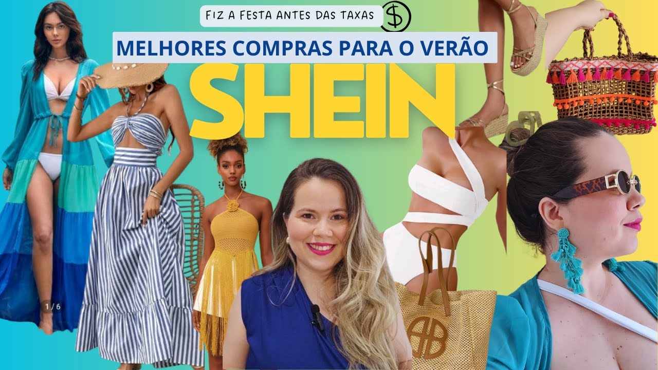 MINHAS COMPRAS DA SHEIN PARA O VERÃO - biquíni, vestidos, saídas de praia, bolsas, brincos e mais!