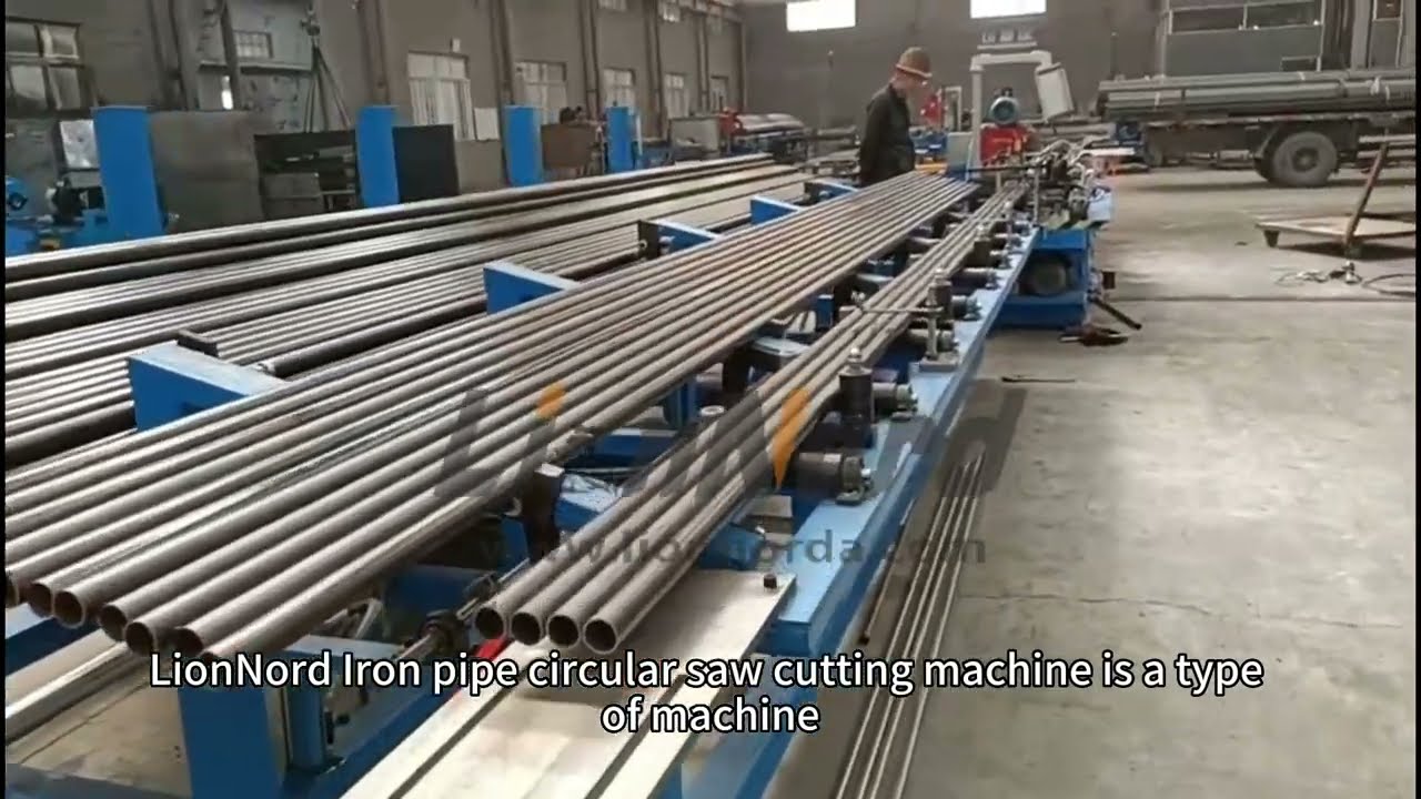 fully automatic steel pipe cutting machine with automatic loading system