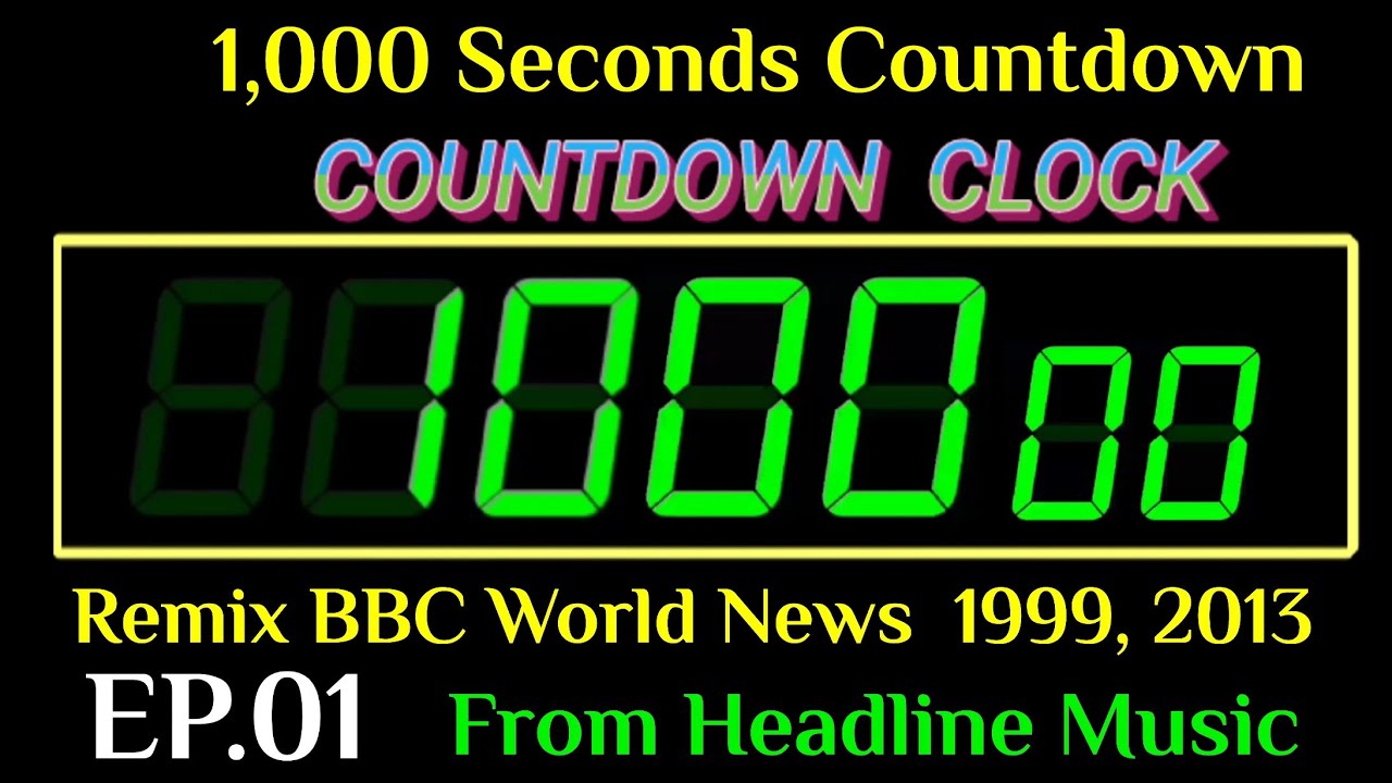 JHC 1,000 Seconds Countdown (16:40 Minutes) Digital Stopwatch Countdown Clock, Remix BBC EP.01