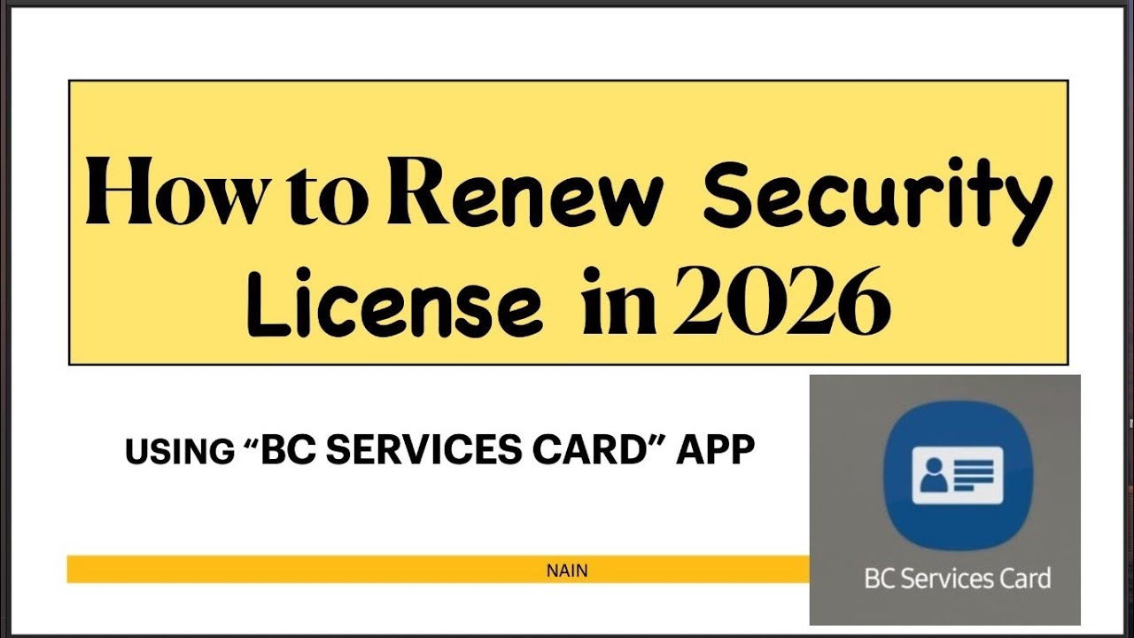 BC Security License Renewal 2026 | Complete Step-by-Step Guide (BC Services Card App)