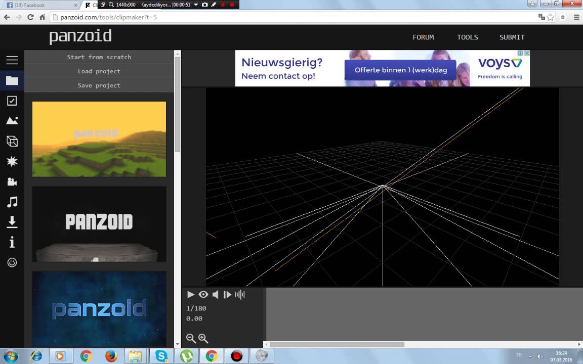 LasCon making for free 3D intro with a difference