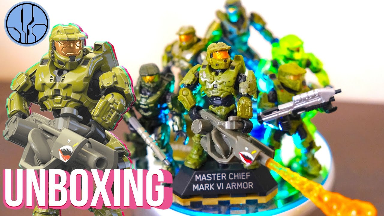 Распаковка Мастера Чифа из Halo Heroes 5 серии. Mega Construx.