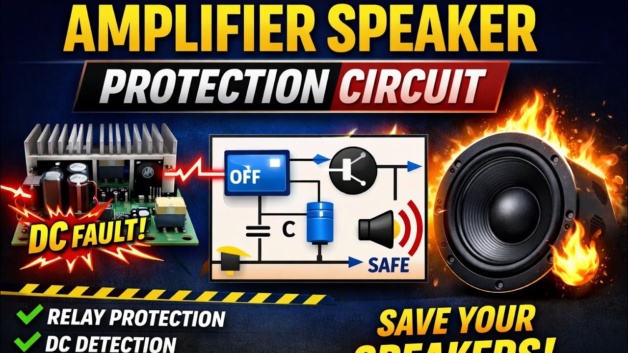 Amplifier Speaker Protection Circuit Explained | DC Protection & Relay Circuit