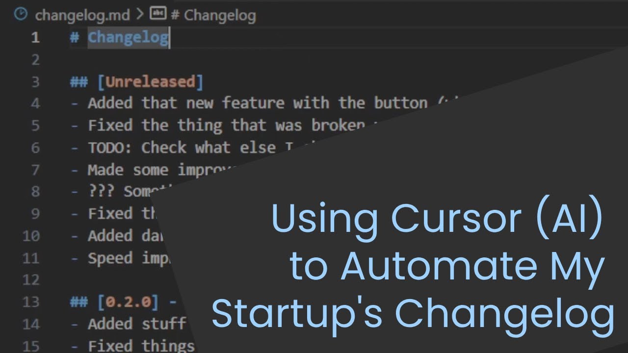 Using Cursor AI to Automate My Startup's Changelogs and Releases