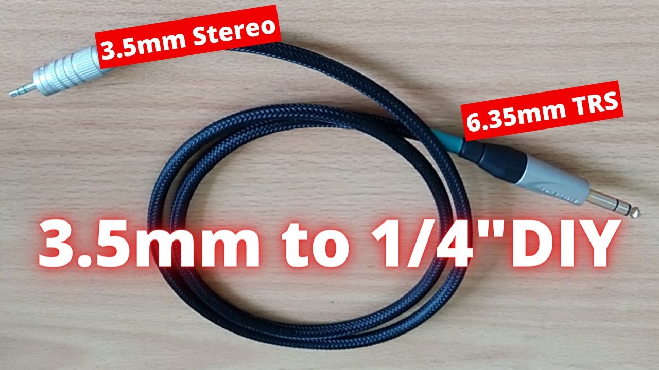 DIY 3.5mm TRS to 6.35mm TRS Balanced Audio Cable
