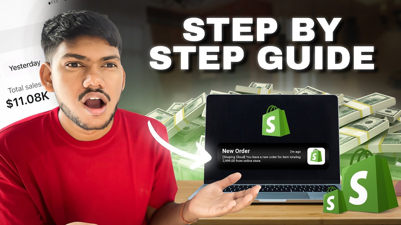 Shopify Website Design Tutorial 2024 - Step by Step | Dropshipping & E-commerce