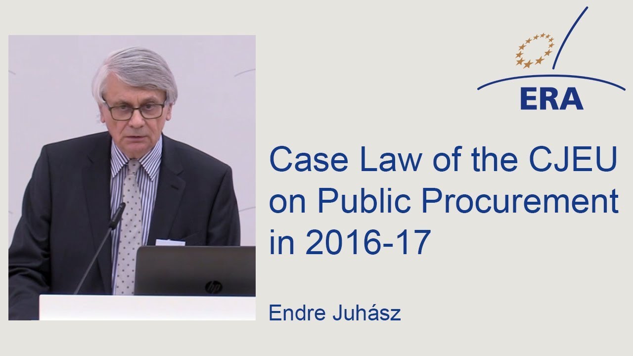 Case Law of the CJEU on Public Procurement in 2016-17
