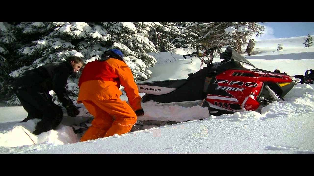 Getting your snowmobile unstuck. Scenario 1