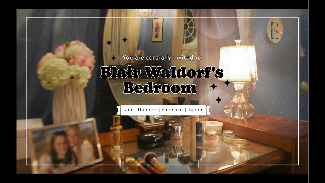 study with blair 💋 rain, thunder, fireplace, laptop typing, asmr, ambience