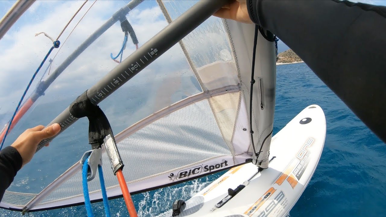 Windsurfing High Wind Training Upwind and Downwind / Training Video #windsurfing#windsurf#greece