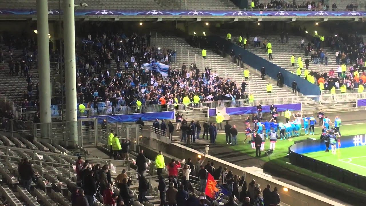 Zenit fans celebrate at Gerlands