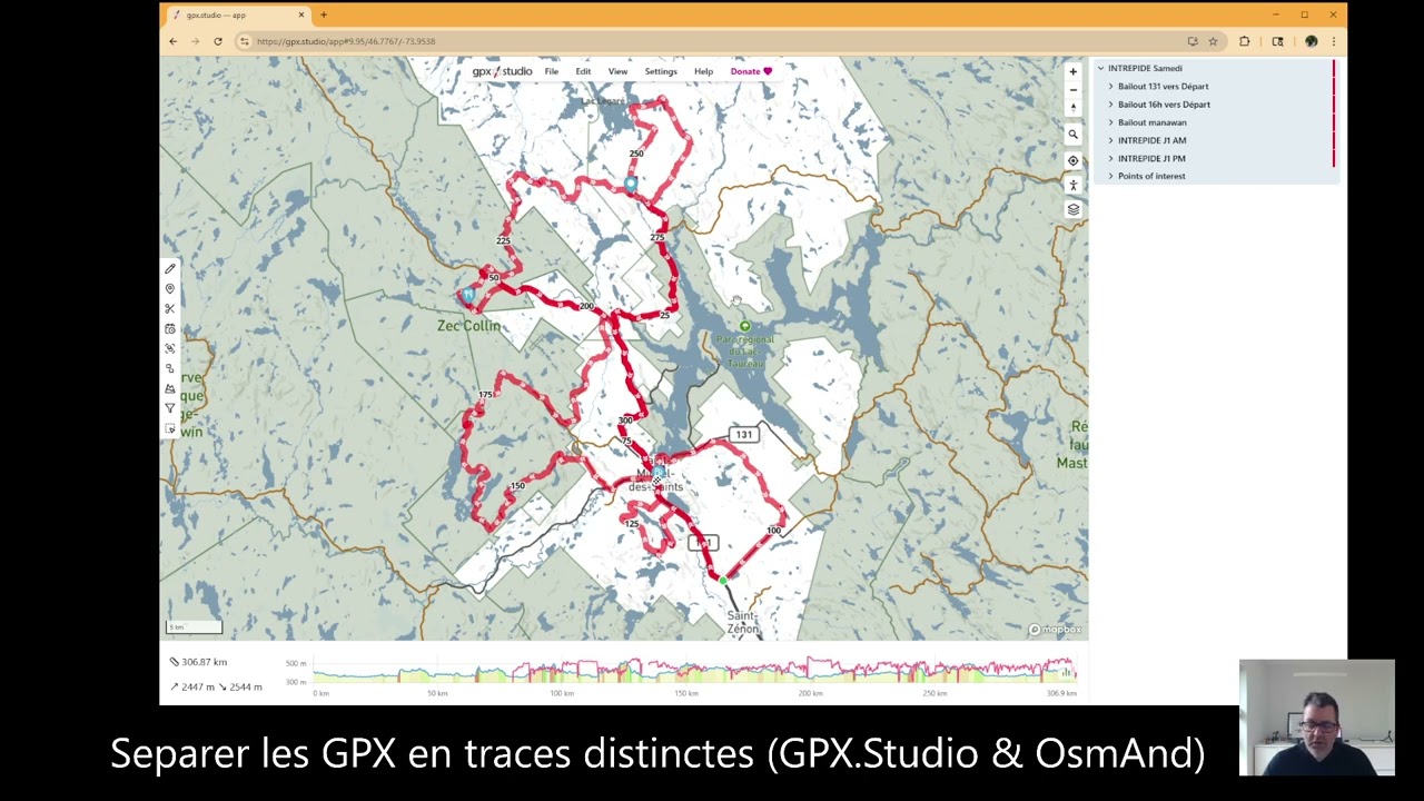 Separer les traces d'un fichier GPX avec GPX.Studio ou OsmAnd