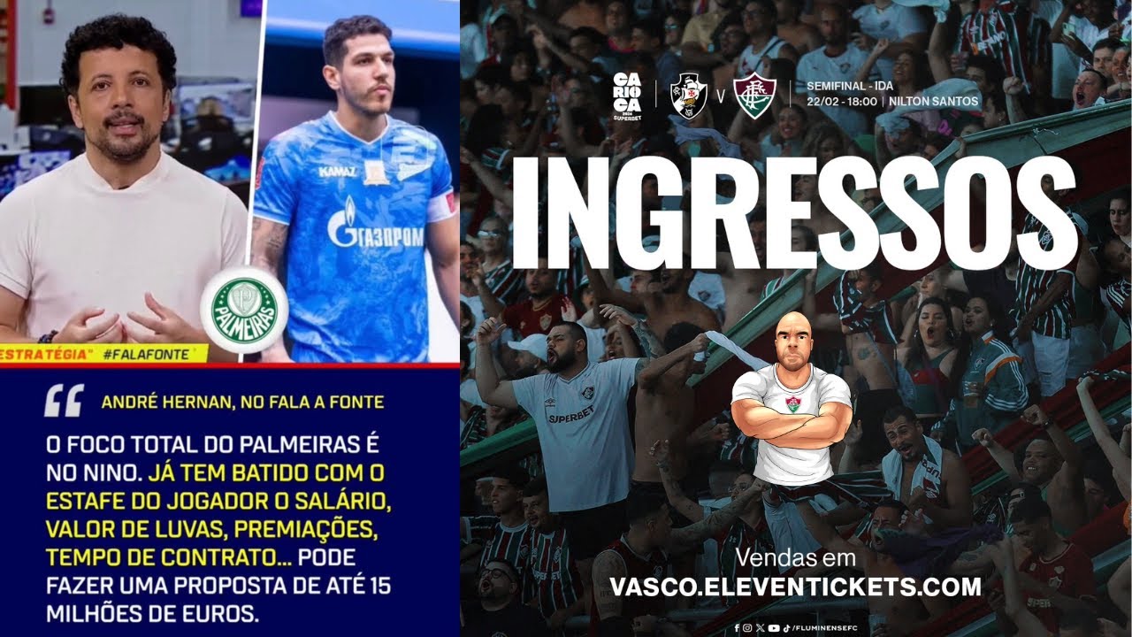 NINO PRÓXIMO DO PALMEIRAS  | INFORMAÇÃO DE INGRESSOS PARA O CLÁSSICO CONTRA O VASCO NO NILTON SANTOS