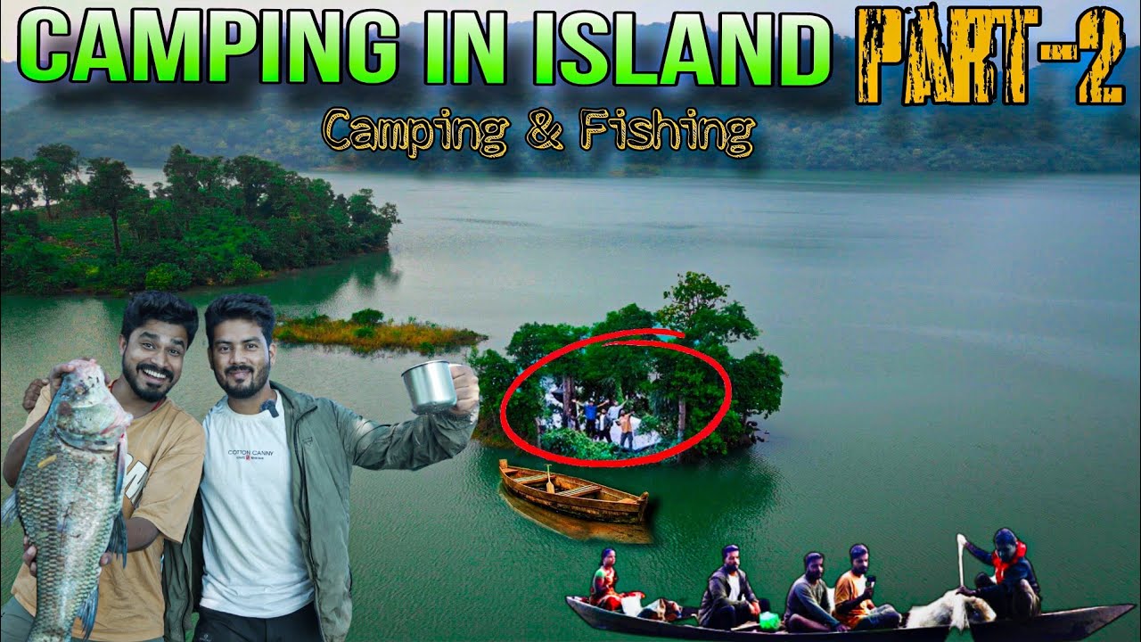 We Caught The Biggest Fish In Island | 2 Days Group Camping & Fishing In Heavy Rain 