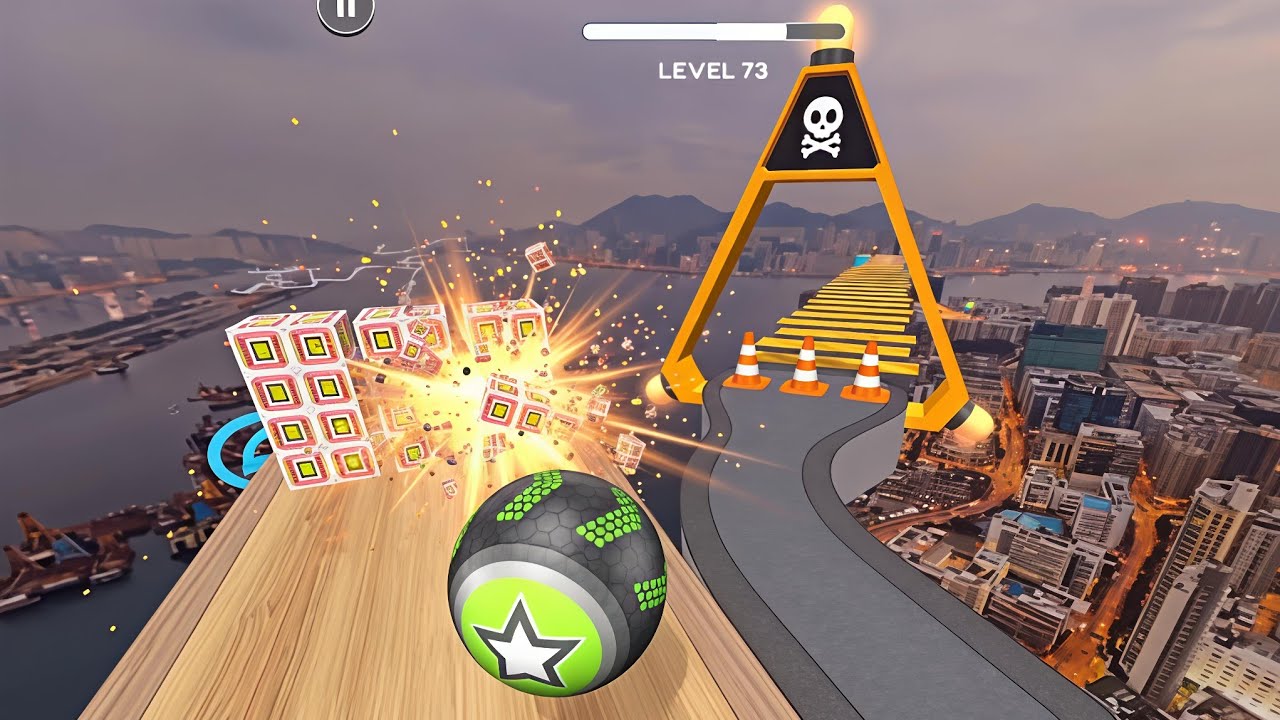 Going Balls Master 3D fast jump open portal android ios ASMR gameplay 